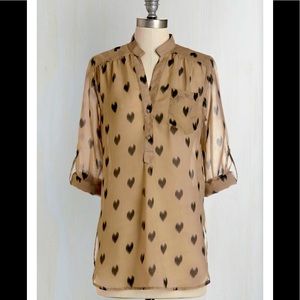 ModCloth Love Ballad Tunic in Sheer Tan